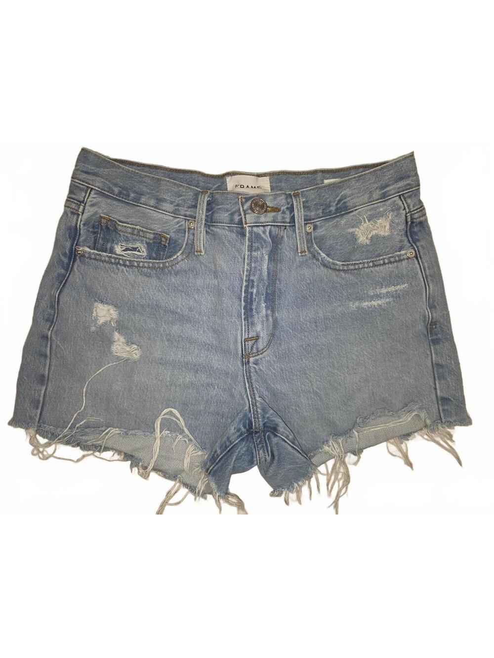 FRAME Le Brigette Short Distressed Denim Cutoff Shorts Size 26